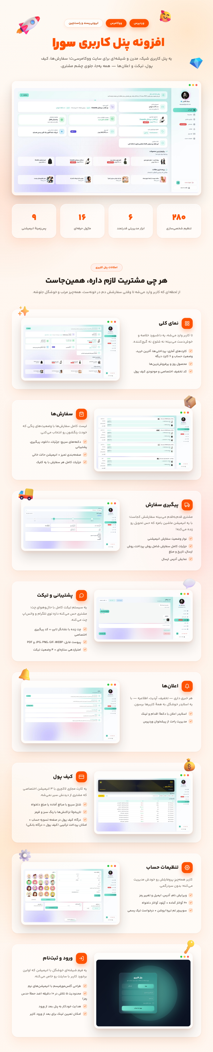 افزونه پنل کاربری سورا
