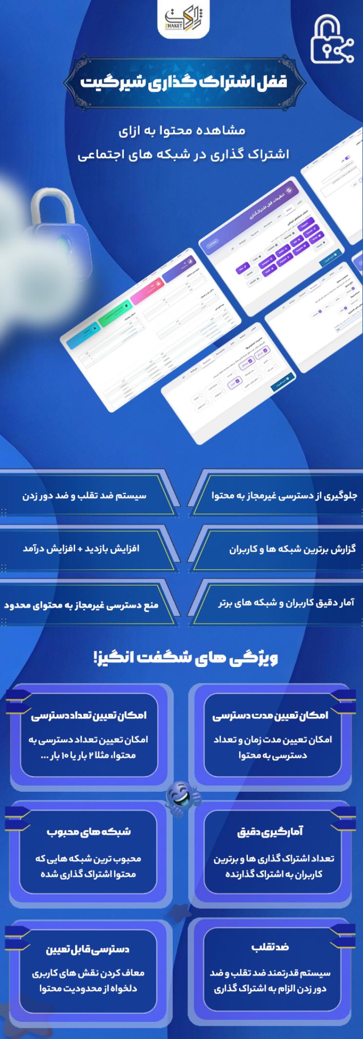 خرید افزونه قفل اشترام گذاری محتوا sharegate