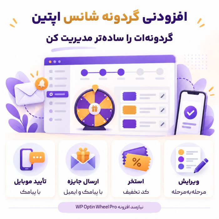 افزونه مکمل گردونه شانس اپتین | پلاگین Optin Wheel Pro Addons