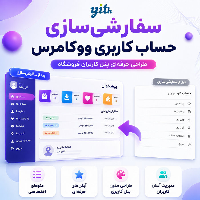 افزونه Customize My Account Page | پلاگین ویرایشگر صفحه حساب کاربری