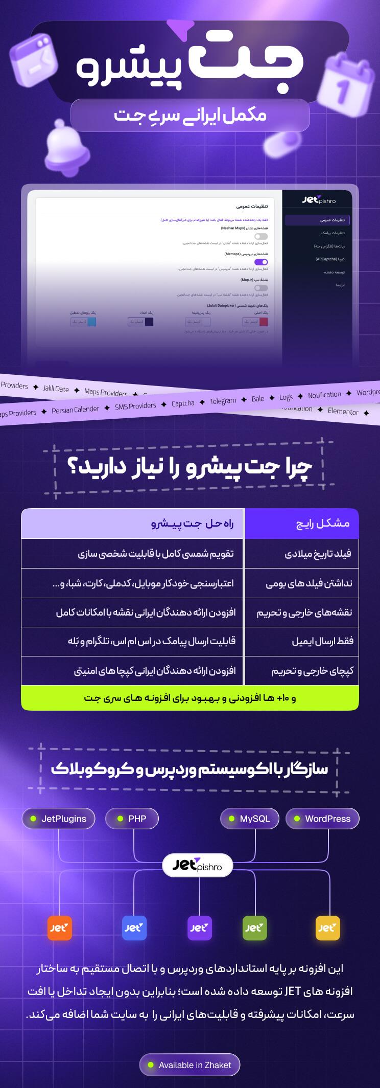 افزونه جت پیشرو | مکمل حرفه‌ای ایرانی جت انجین و جت فرم بیلدر | پلاگین JetPishro