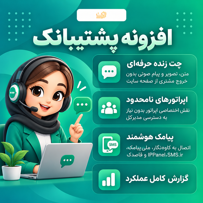 افزونه چت آنلاین پشتیبانک | پلاگین Poshtibanak