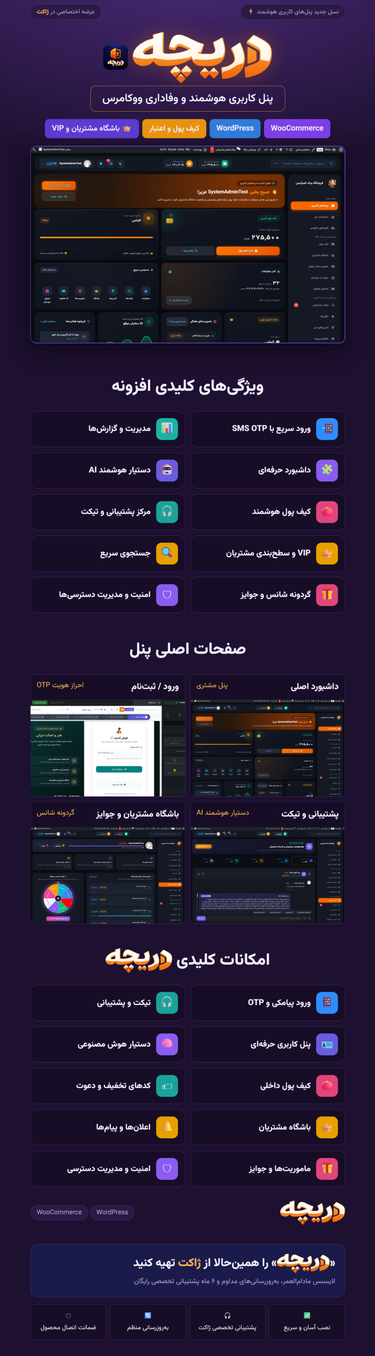 خرید افزونه پنل کاربری دریچه