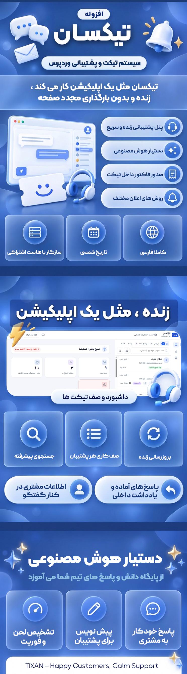خرید پلاگین تیکت و پشتیبانی تیکسان