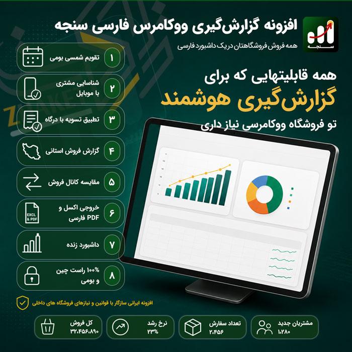 افزونه گزارشگیری ووکامرس فارسی سنجه | پلاگین Sanjeh