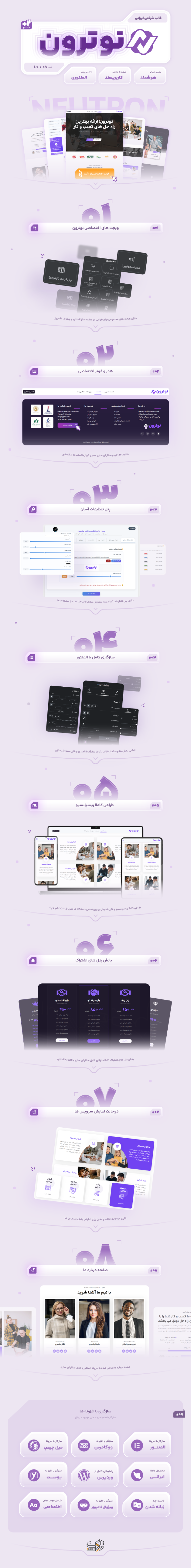 خرید قالب شرکتی نوترون