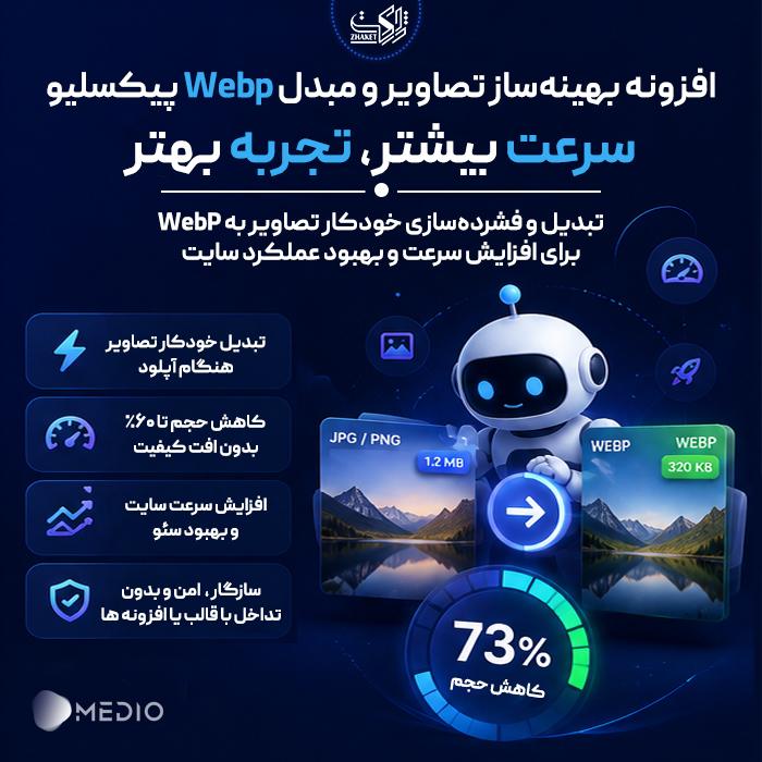 افزونه بهینهساز تصاویر پیکسلیو | Pixelio WebP Optimizer