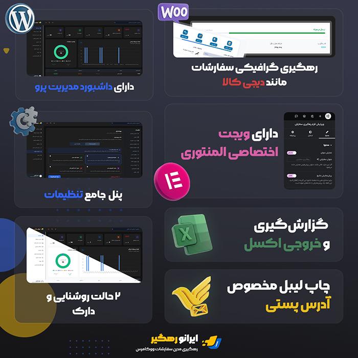 افزونه رهگیری سفارشات ووکامرس ایرانو رهگیر | پلاگین irano rahgir