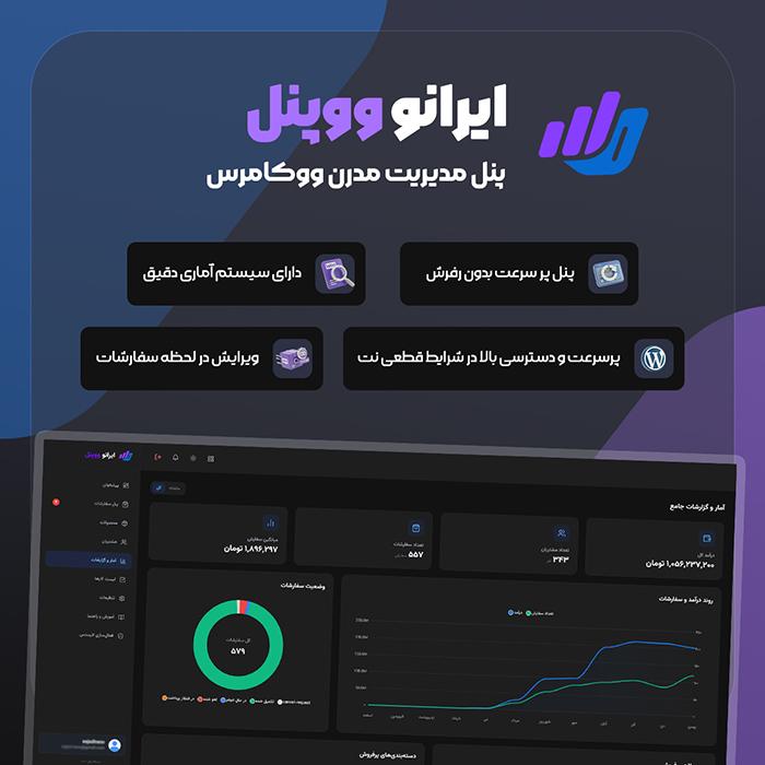 افزونه پنل مدیریت ووکامرس ایرانو ووپنل | پلاگین Irano WooPanel