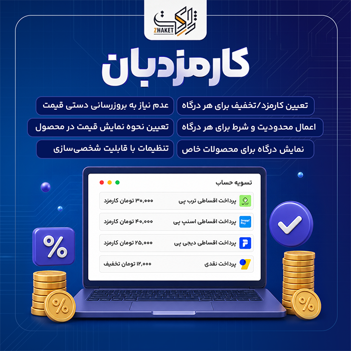 افزونه مدیریت کارمزد و تخفیف درگاه پرداخت | پلاگین کارمزدبان