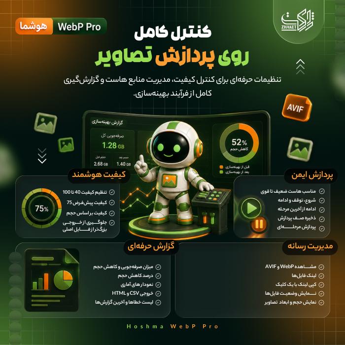 افزونه هوشما وبپی پرو | پلاگین Hoshma WebP Pro