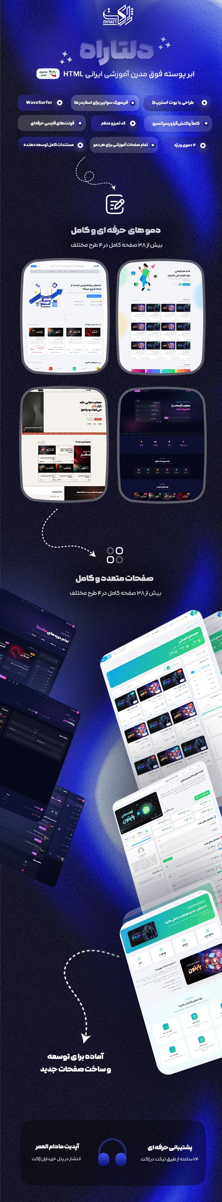 خرید قالب HTML آموزشی دلتاراه